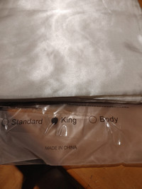 Set of 2 ivory silky satin king sized Pillow cases bnib