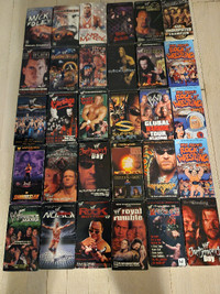 VINTAGE WWF WWE VHS TAPES LOT OF 42