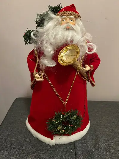 16” h Vintage Santa Claus Christmas Tree topper decoration