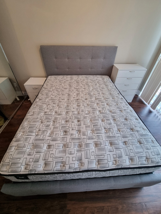 Queen Bed (Mattress + Bed frame) | Beds & Mattresses | City of Toronto |  Kijiji