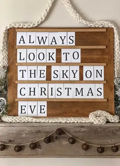 Wooden Farmhouse Style Message Board with Tile Letters, View more