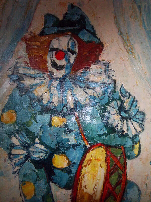 Toile  Clown Turquoise fait par  Claude Mayodon dans Décoration intérieure et accessoires  à Lac-Saint-Jean - Image 2