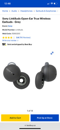 Brand New Sony Link Buds Open Ear true wireless earbuds