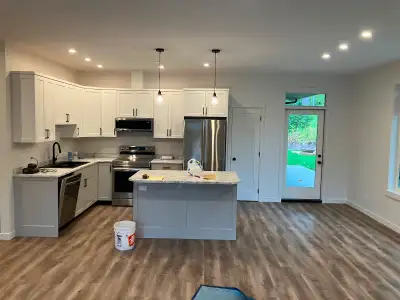 Newly Built 3 bed, 2 Bath rancher for rent in Telkwa. Located on a very private half acre lot.