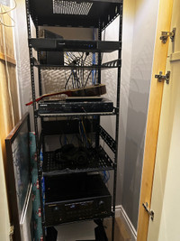Home automation electronics racking system