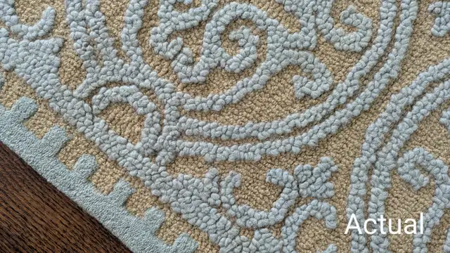 8x8 Square Moroccan Wool Cotton Area Rug in Rugs, Carpets & Runners in Markham / York Region - Image 4