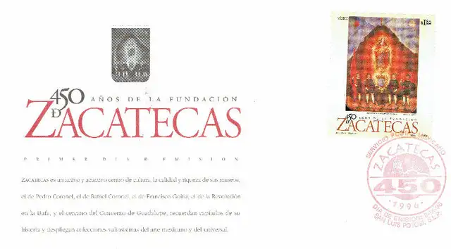 PLI de 1er jour de  MEXIQUE  "450 ANS DE ZACATECAS". in Arts & Collectibles in City of Montréal - Image 2