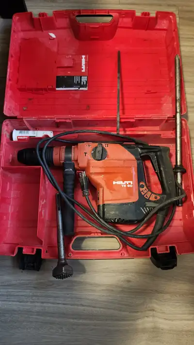 hilti te 60 hammer drill bits/chissells 115 volt 775 cash only$$, View more