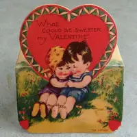 Antique Young Love German Valentine Card