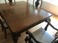 Antique table with 6 chairs