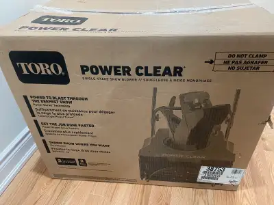 Brand New TORO Power Clear® 721 E Snow Blower – Never Used, View more