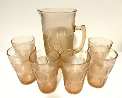 NEW Glass Pitcher & Tumblers Set, View more
