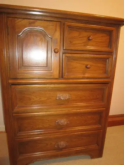 Oak Chest of Drawers, View more