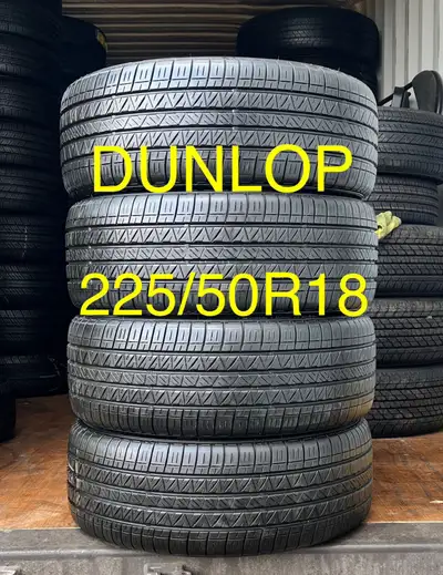 225/50R18 Dunlop SP Sport 5000 ** NO INSTALL SERVICE ** I DO NOT OFFER INSTALLATION ** 4 USED TIRES...