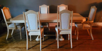 Solid Maple Dining Room table and Six chairs