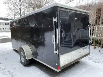 Seed cargo, 14 x 5, single axle, steel frame, ramp door. Fits 2 ATV's! Easy to tow with midsize vehi...