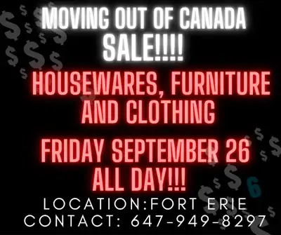 Moving out of country sale...Furniture, View more