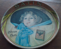 Vintage Tray, Satin Turkish Blend Cigarettes, 14" Diameter