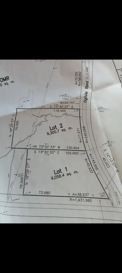 2.5 acre approved building lot on Olgivie Road in Elderbank. PID# 41558222 (lot 2 on the survey)