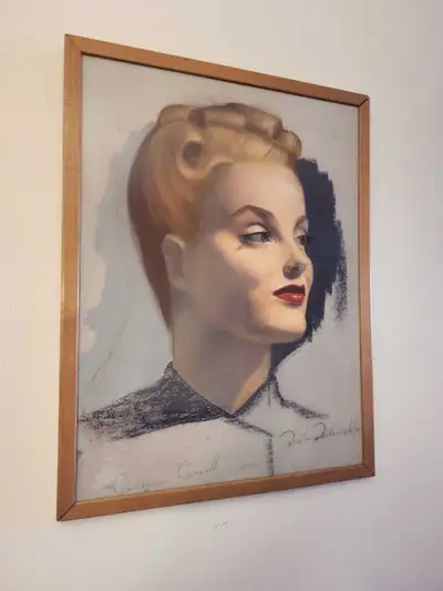 Vintage 1941 Pastel Portrait – Georgia Carroll, View more