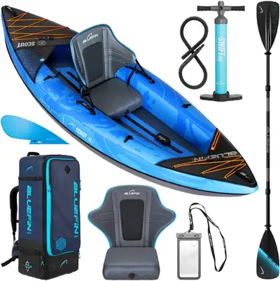 Bluefin Scout Inflatable Kayak, Inflatable 1-Person Kayak, Inflatable Canoe Alternative This is not...