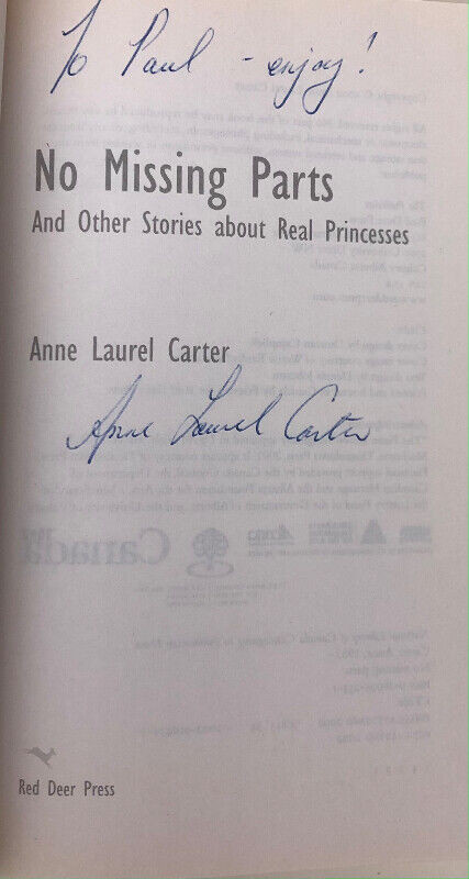 No Missing Parts  By:   Anne Laurel Carter. SIGNED COPY in Non-fiction in Mississauga / Peel Region - Image 2
