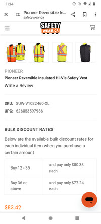 Pioneer HI VIS reversible vest