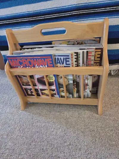 Solid pine magazine rack, View more