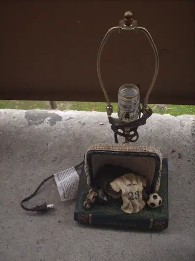 Gently used Soccer table lamp & much more.                775-77, View more