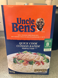 Original unsealed  Uncle Bens rice 1.6kg 