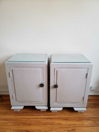 Gorgeous Refinished Solid Wood Vintage Nightstands