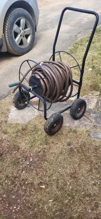 Garden hose, reel, and cart