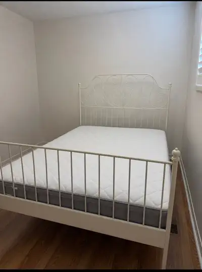  IKEA white metal queen bed, View more