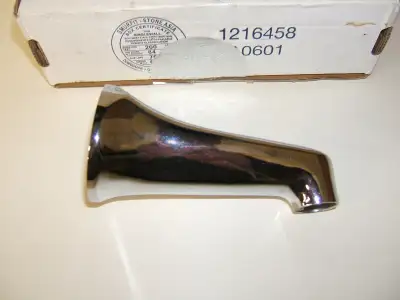 I have a used chrome bathtub filler spout that is in good condition. It screws onto a 1/2" normal pi...