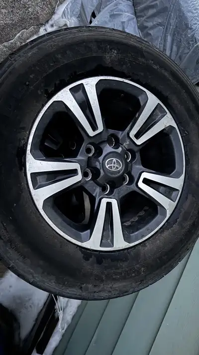 REDUCED PRICE!! Factory wheels from a 2018 Toyota Tacoma. They look like brand new. Tires are pretty...