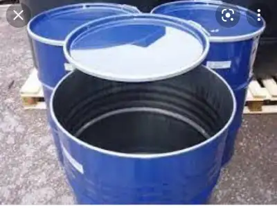 Hello., I have many 55 gallons food grade steel drum with lid and ring good for shipping stuff or an...