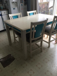 Solid Wood Dining Table and Four Chairs