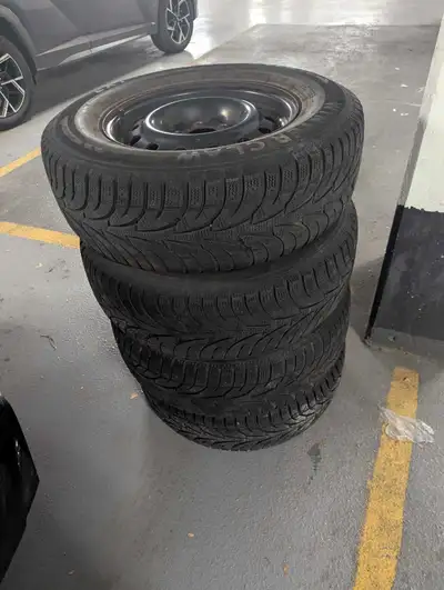 Selling a set of 4 steel 16-inch rims in solid, usable condition. These are great if you need spare...