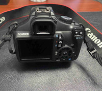 Canon EOS Rebel T3 camera with accessories 