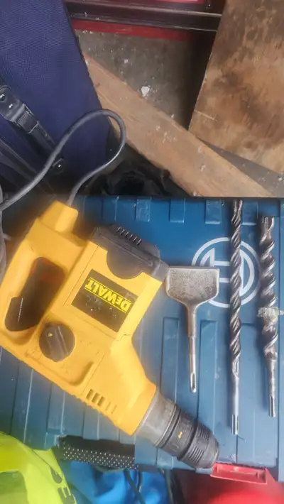 Dewalt hammer drill 3 bits one chissell sds-plus 295.$$, View more