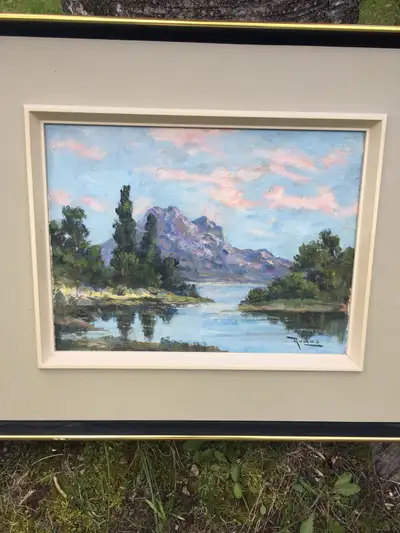 Original oil painting quite bay, View more