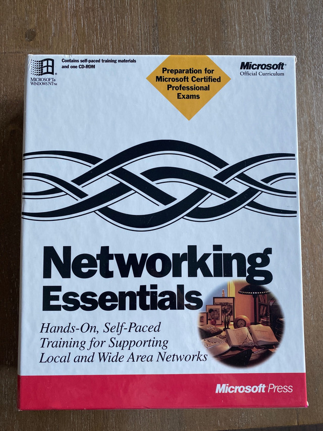 Microsoft networking essentials training book and CD in Textbooks in Calgary