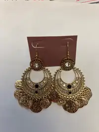 Earrings for sale. goldish in colour. 