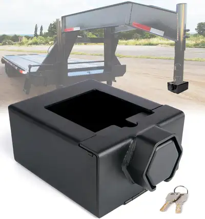Patent-Designed Gooseneck Trailer Lock - Fit Most 7-Inch Bottom Plate Couplers, Heavy Duty Lock for...
