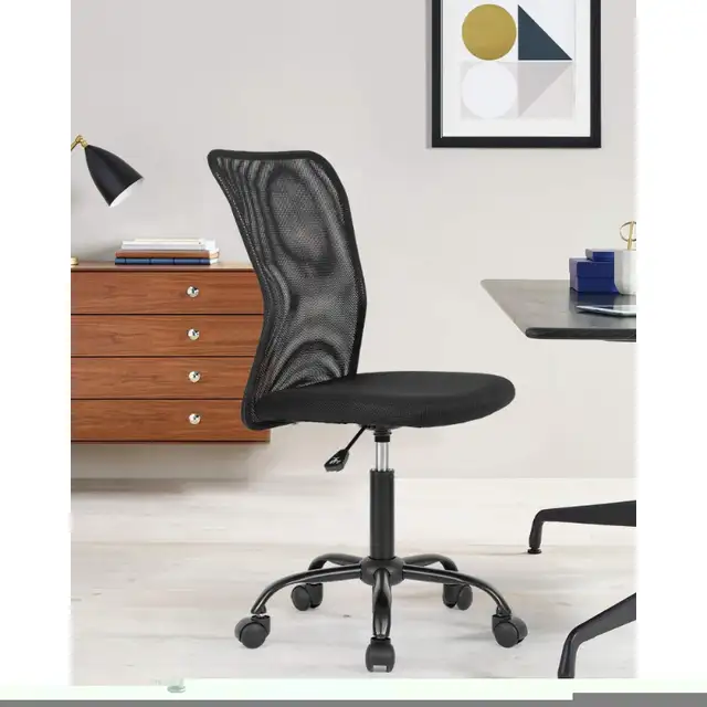 OffiClever Ergonomic Office Back Rolling Swivel Chair, Black in Chairs & Recliners in Markham / York Region - Image 6