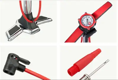 New Pompe à Air vélo de sol Schwinn avec manomètre pour tête de valve Schrader et Presta, 160 Psi Sc...