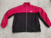Calgary Flames Zip Up Sweater / Light Fleece Hockey Jacket Large