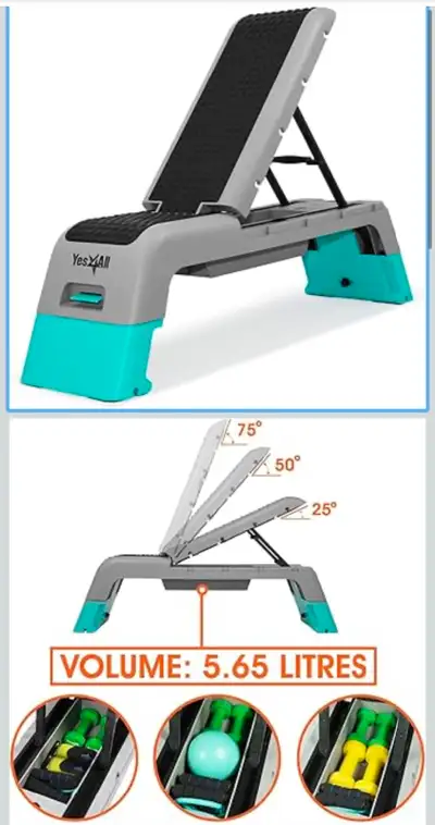 Fitness Aerobic Step Platform/Workout Bench, View more