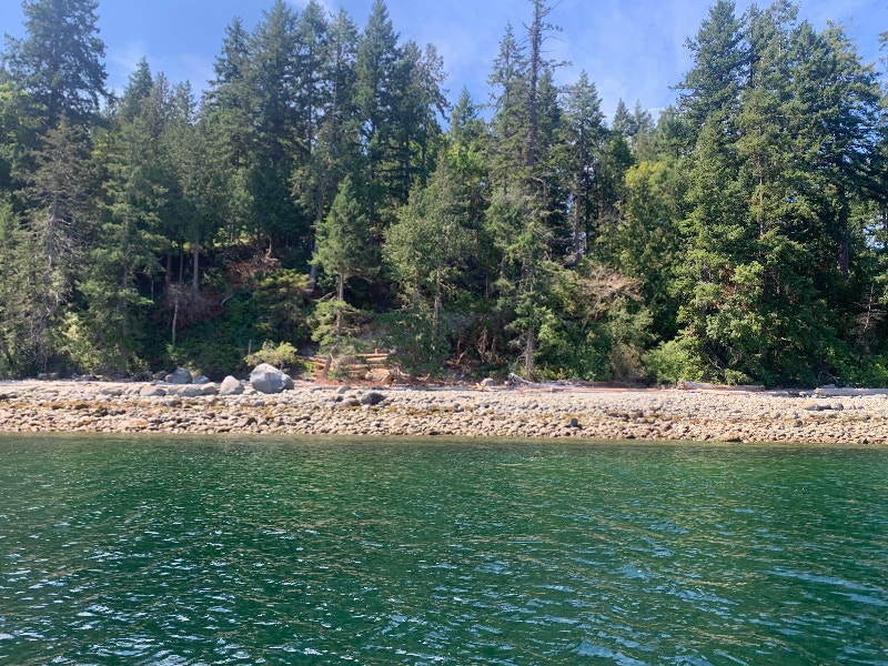 Sunny Waterfront 1.38 acre lot, private beachfront, Sechelt BC Land