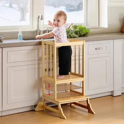 Height Adjustable Kitchen Step Stool for Toddlers, View more
